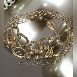 Beautiful Gold-tone Layering Chain Necklace